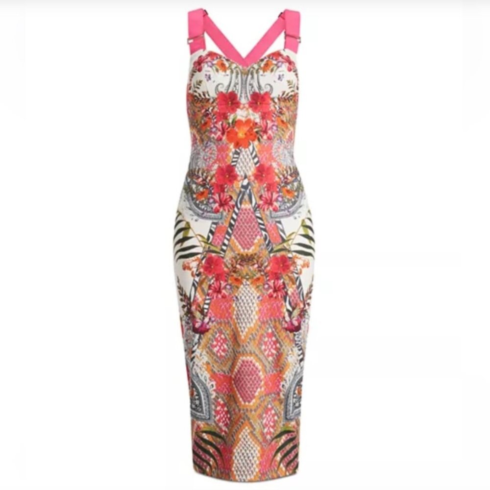 Ted Baker Women’s Multicolored Sleeveless Dress New with Tags Samba Bodycorn NWT